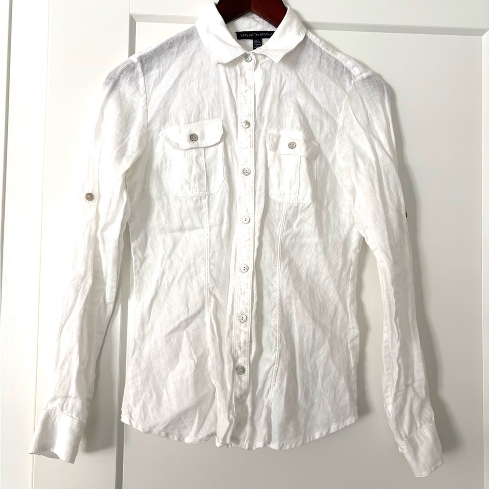 100% Linen Saks Fifth Avenue Shirt